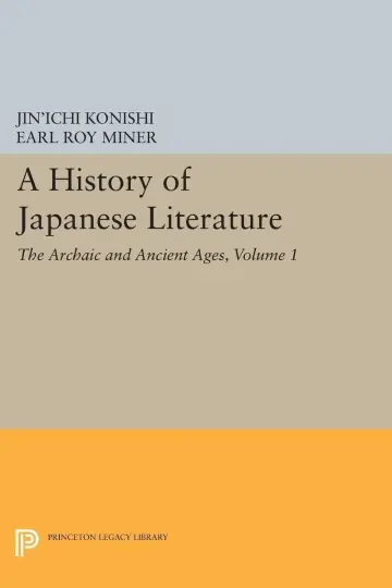 Cover of A History of Japanese Literature, Volume 1