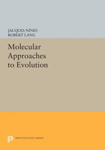 Cover of Molecular Approaches to Evolution