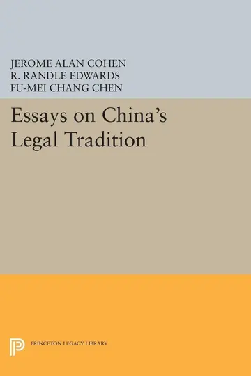 Cover of Essays on China's Legal Tradition