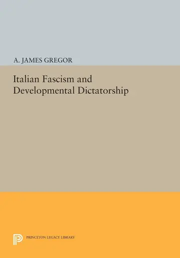 Cover of Italian Fascism and Developmental Dictatorship