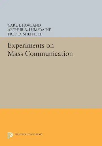 Cover of Experiments on Mass Communication