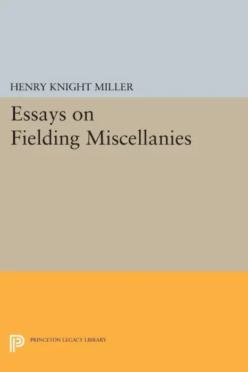 Cover of Essays on Fielding Miscellanies