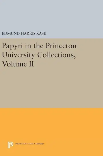 Cover of Papyri in the Princeton University Collections, Volume II