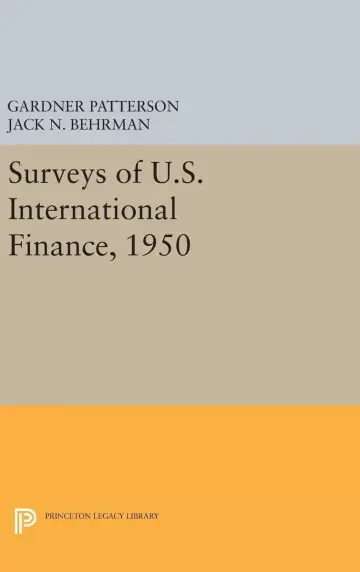 Cover of Surveys of U.S. International Finance, 1950