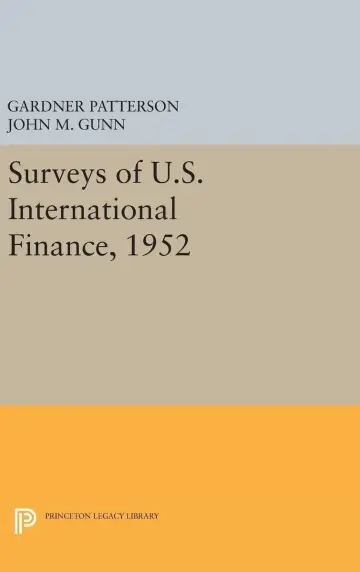 Cover of Surveys of U.S. International Finance, 1952