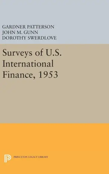 Cover of Surveys of U.s. International Finance, 1953