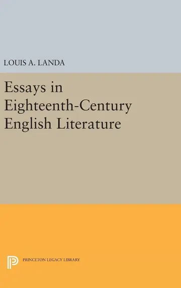 Cover of Essays in Eighteenth-century English Literature