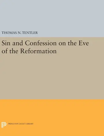 Cover of Sin and Confession on the Eve of the Reformation