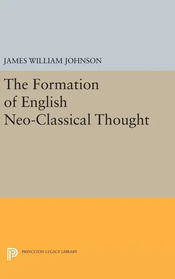 Cover of Formation of English Neo-Classical Thought