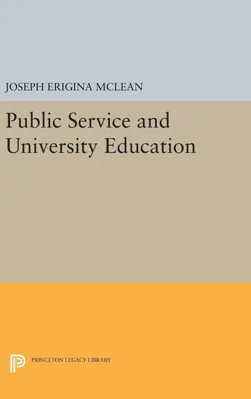 Cover of Public Service and University Education