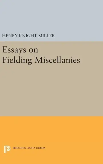 Cover of Essays on Fielding Miscellanies