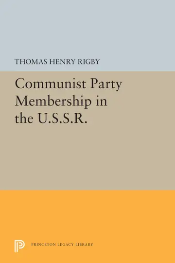 Cover of Communist Party Membership in the U.S.S.R