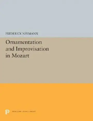 Cover of Ornamentation and Improvisation in Mozart