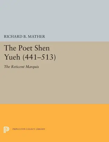 Cover of The Poet Shen Yueh (441-513)