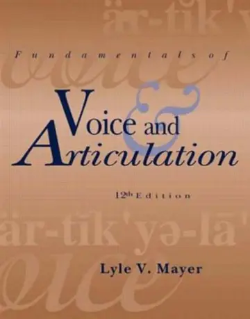 Cover of Fundamentals of Voice and Articulation