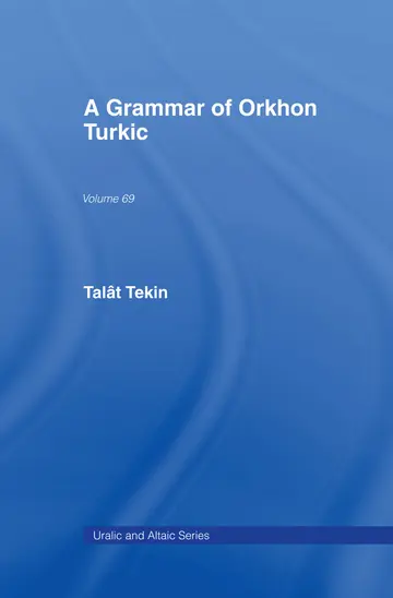 Cover of A Grammar of Orkhon Turkic