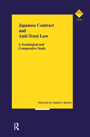 Cover of Japanese Contract and Anti-Trust Law