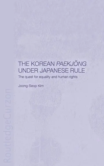 Cover of The Korean Paekjong Under Japanese Rule