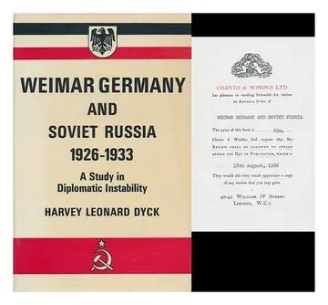 Cover of Weimar Germany and Soviet Russia, 1926-33
