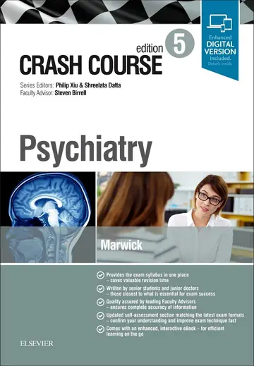 Cover of Crash Course Psychiatry-5E