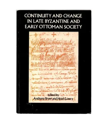 Cover of Continuity and Change in Late Byzantine and Early Ottoman Society
