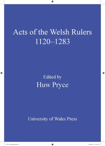 Cover of The Acts of Welsh Rulers