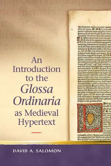 Cover of An Introduction to the Glossa Ordinaria as Medieval Hypertext