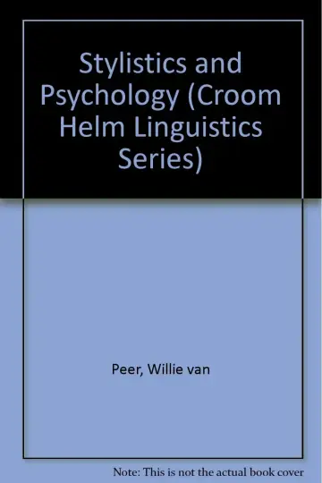 Cover of Stylistics and Psychology