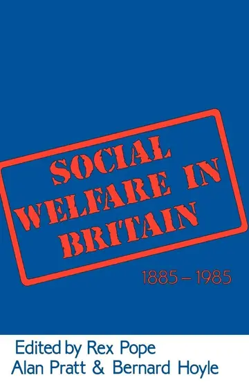Cover of Social Welfare in Britain, 1885-1985