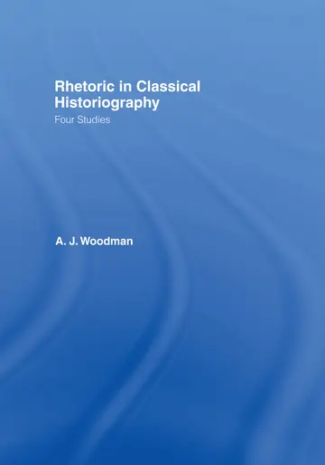 Cover of Rhetoric in Classical Historiography
