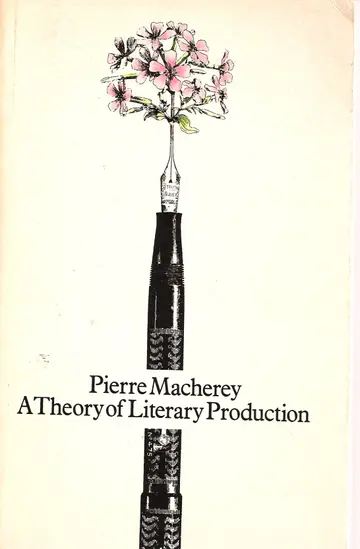 Cover of A Theory of Literary Production