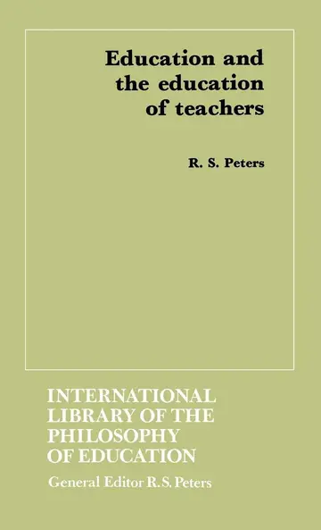Cover of Education and the Education of Teachers