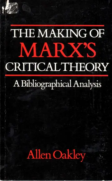 Cover of Making of Marx's Critical Theory