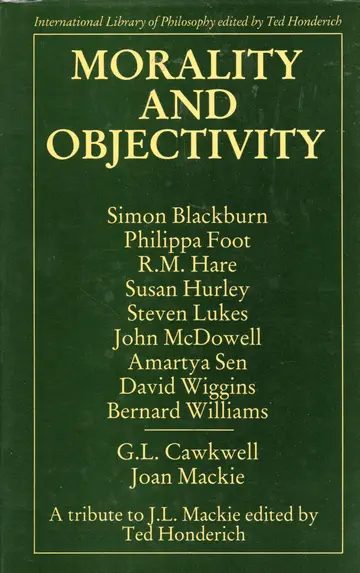 Cover of Morality and Objectivity