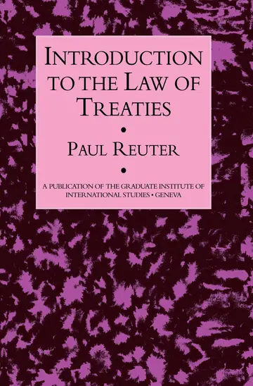 Cover of Introduction to the Law of Treaties