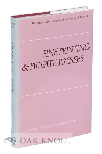 Cover of Fine Printing and Private Presses