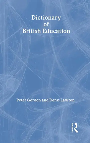 Cover of Dictionary of British Education
