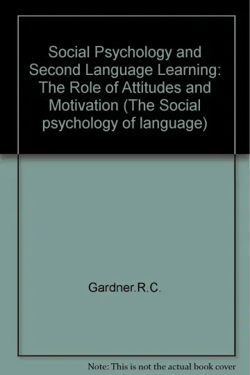 Cover of Social Psychology and Second Language Learning