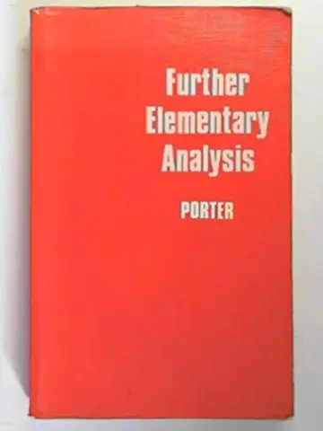 Cover of Further Elementary Analysis