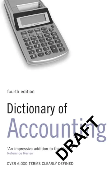 Cover of Dictionary of Accounting