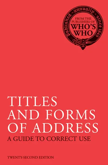 Cover of Titles and Forms of Address