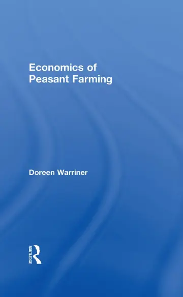 Cover of Economics of Peasant Farming