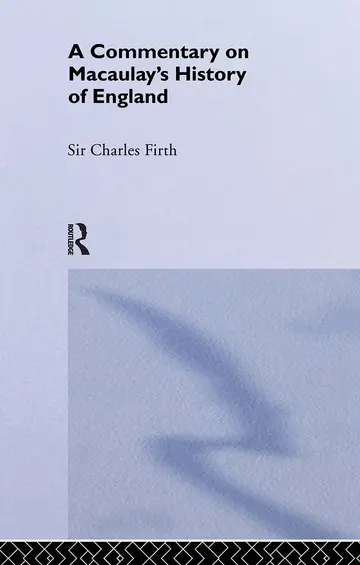 Cover of Commentary on Macaulay's History of England