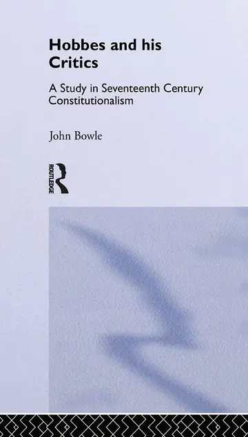 Cover of Hobbes and His Critics