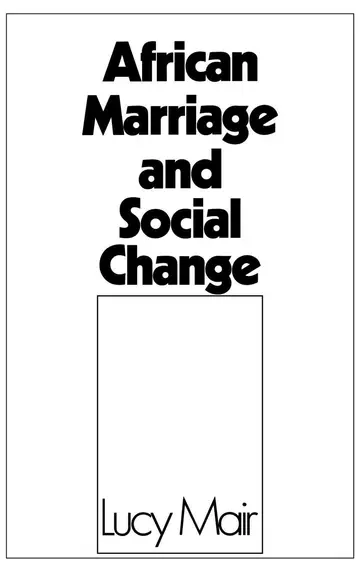 Cover of African Marriage and Social Change