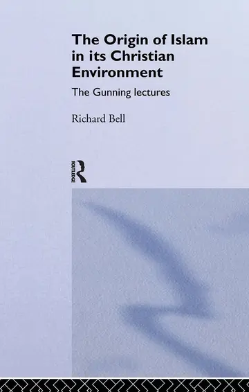 Cover of The Origin of Islam in Its Christian Environment