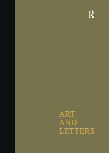 Cover of Art & Letters July-Winter 1918