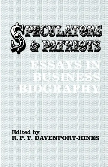 Cover of Speculators and Patriots