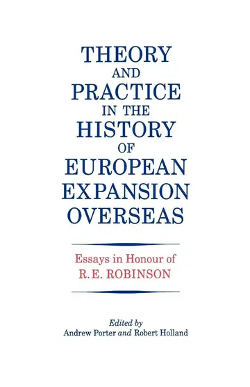 Cover of Theory and Practice in the History of European Expansion Overseas