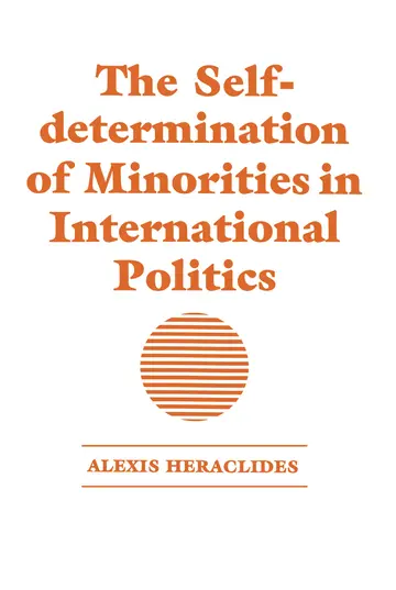 Cover of The Self Determination of Minorities in International Politics